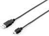 Equip Kabel USB-A2.0->Mini-B            St/St  1.80m schwarz Polybeutel