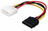 Equip Stromkabel SATA 15-Pin->5.25        schwarz  0.15m PVC Polybeutel