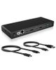 Dockingstation IcyBox USB Type-C mit 2 Videoschnittstellen retail