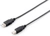 Equip USB2.0 Druckerkabel USB-A->USB-B  St/St  1.80m schwarz Polybeutel
