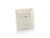 Equip Cat6a Unterputzdose+Frontplatte 2xRJ45 45°5Stk RAL9010