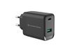 CONCEPTRONIC Ladegerät 2Port GaN USB-C/-A    45WPD3.0/PPS sw