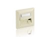 Equip Frontplatte 3xKeystone Jack 45° Fireproof      RAL9010 Polybeutel