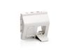 Equip Frontplatte 2xKeystone French abgew.   45x45mm RAL9010 Polybeutel