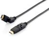 Equip HDMI HS Ethernet 2.0 18Gb 180° 4K/60Hz   1.00m schwarz Polybeutel