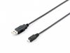 Equip Kabel USB-A2.0->Micro-B           St/St  1.80m schwarz Polybeutel