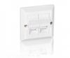 Equip Frontplatte 2xKeystone Jack 45° Universal      RAL9010