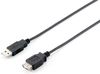 Equip Kabel USB-A2.0->A Erweiterung     St/Bu  3.00m schwarz Polybeutel