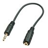 Lindy 35699 audio kabel 20 m 3.5mm 2.5mm Zwart