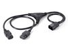 Equip Y-Netzverlängerung  IEC C14->2xIEC C13 St/Bu 1.60m PVC Polybeutel