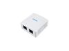 Equip Aufputzdose Cat6A 2-Port 2x RJ45 UTP       RAL 9010 ws Polybeutel