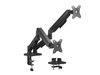 Equip Tischhalterung 17"-32"/2TFT 360° Gasfeder  9Kg schwarz