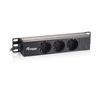 Equip 10" Steckdosenleiste 3xCEE7/5 FR->St.90° sw.      Alu.