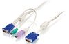 LevelOne KVM Kabel VGA->VGA,USB-A,PS/2         5.00m    weiß