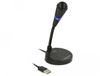 DELOCK USB-Mikrofon mit Standfuß & Touch-Mute-Taste 1.7m