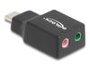 DELOCK Externe USB Soundkarte Typ-C 2x3,5mm Klinkenbu.Plug&p