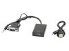 LANBERG VGA(M)+MINIJACK 3,5mm(M)->HMDI(F) Adapter 0,2m sw