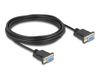 DELOCK Kabel Seriell D-Sub9 5m Bu/Bu mit schmalem St-Gehäuse