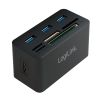 LogiLink CR0042 laptop dock & poortreplicator Bedraad USB 3.2 Gen 1 (3.1 Gen 1) Type-A Zwart
