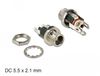 DELOCK Steckverbinder DC 5.5x2.1x9.5mm Bu zum Einbau