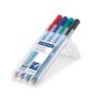 Staedtler Lumocolor correctable 305 markeerstift 4 stuk(s) Zwart, Blauw, Groen, Rood