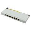 Logilink Cat.6A Mini Patchpanel, 8-Port, grau, 0,5 HE