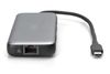 Digitus DA-70914 laptop dock & poortreplicator Bedraad USB 3.2 Gen 2 (3.1 Gen 2) Type-C Zwart, Grijs