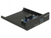 DeLOCK 63962 drive bay panel 8,89 cm (3.5") I/O ports paneel Zwart