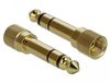 DeLOCK 65983 tussenstuk voor kabels 6.35mm 3.5mm Goud
