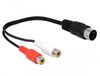 DeLOCK 85835 audio kabel 0,2 m DIN (5-pin) 2 x RCA Zwart