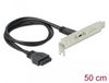 DELOCK USB 3.1 Gen 1 Slotblech mit 1 x USB Type-C Port