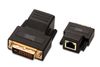 Digitus DS-54101 tussenstuk voor kabels RJ-45 F DVI-D M Zwart