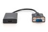 DIGITUS Konverter VGA > HDMI + Audio Full HD 1080p schwarz