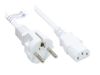 Alcasa P0030-W010 electriciteitssnoer Wit 1 m Netstekker type E+F CEE7/7