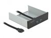 DELOCK 5.25 Front Panel mit 2 x USB 5 Gbps Typ-A Ports