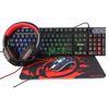 Ultron HAWK Gaming Set toetsenbord Inclusief muis Gamen QWERTZ Duits Zwart, Rood, Wit