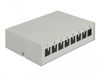 DELOCK Keystone Patchpanel 8 Port grau