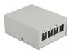 DELOCK Keystone Patchpanel 4 Port grau