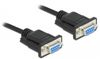 DELOCK Kabel Seriell Nullmodem D-Sub9 0,5m Bu mit St-Gehäuse