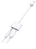 2GO Audio-Lade-Adapter Stereo Lightning 10cm  weiß