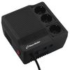 PowerWalker AVR 600 spanningregelaar 3 AC-uitgang(en) Zwart