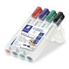 Staedtler Lumocolor markeerstift 4 stuk(s) Kogelpunt Zwart, Blauw, Groen, Rood