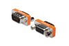 Digitus AK-610513-000-I tussenstuk voor kabels VGA (D-Sub) Oranje, Zilver