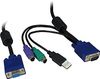 Inter-Tech 88887055 toetsenbord-video-muis (kvm) kabel Zwart 3 m