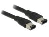 DeLOCK 83273 firewire-kabel 0,5 m 6-p Zwart