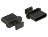 DeLOCK 64013 stopcontactbeveiliging USB Type-C Zwart 10 stuk(s)