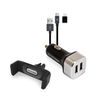 RealPower 168182 oplader voor mobiele apparatuur Smartphone Zwart, Zilver Sigarettenaansteker Auto
