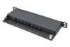 DIGITUS Cat.6A Slim Patch Panel, gesch.,8-Port, 0,5 HE, 10