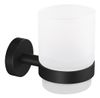 TESA MOON BLACK Zwart, Wit Aan de muur bevestigde tandenborstelhouder
