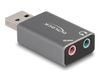 DELOCK Externe USB Soundkarte mit 2 x 3,5 mm Klinkenbuchse